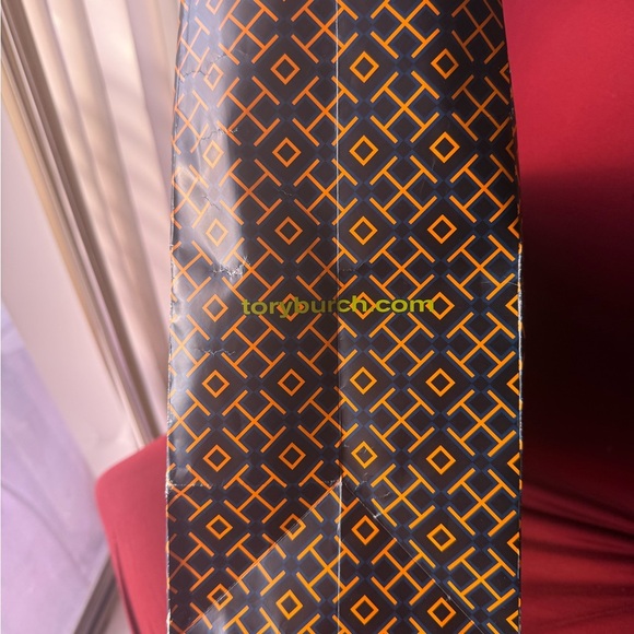 Tory Burch Blue and Orange Geometric Shopping Bag - Picture 13 of 13